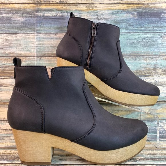 Old Navy Womens Black Platform Ankle 